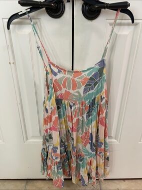 O'Neill Multicolor Floral Print Sundress/Swimsuit CoverUp